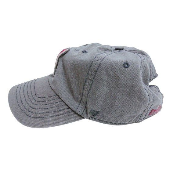 Alabama Crimson Tide Hat Cap Strapback Gray 47 Brand Logo Distressed  Faded Bama - Picture 2 of 6